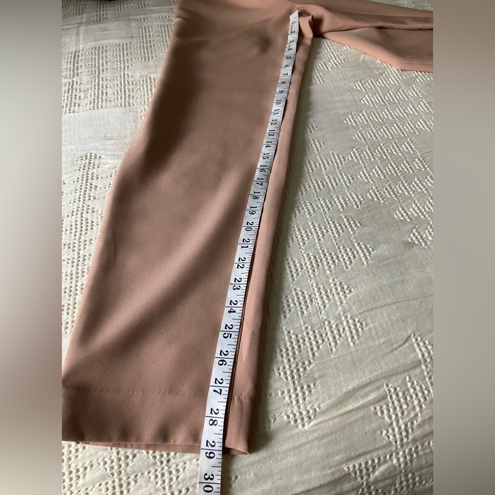 THE DROP Salmon High Rise Tapered Straight Leg Slacks Size XS (Could fit S) - Picture 9 of 11